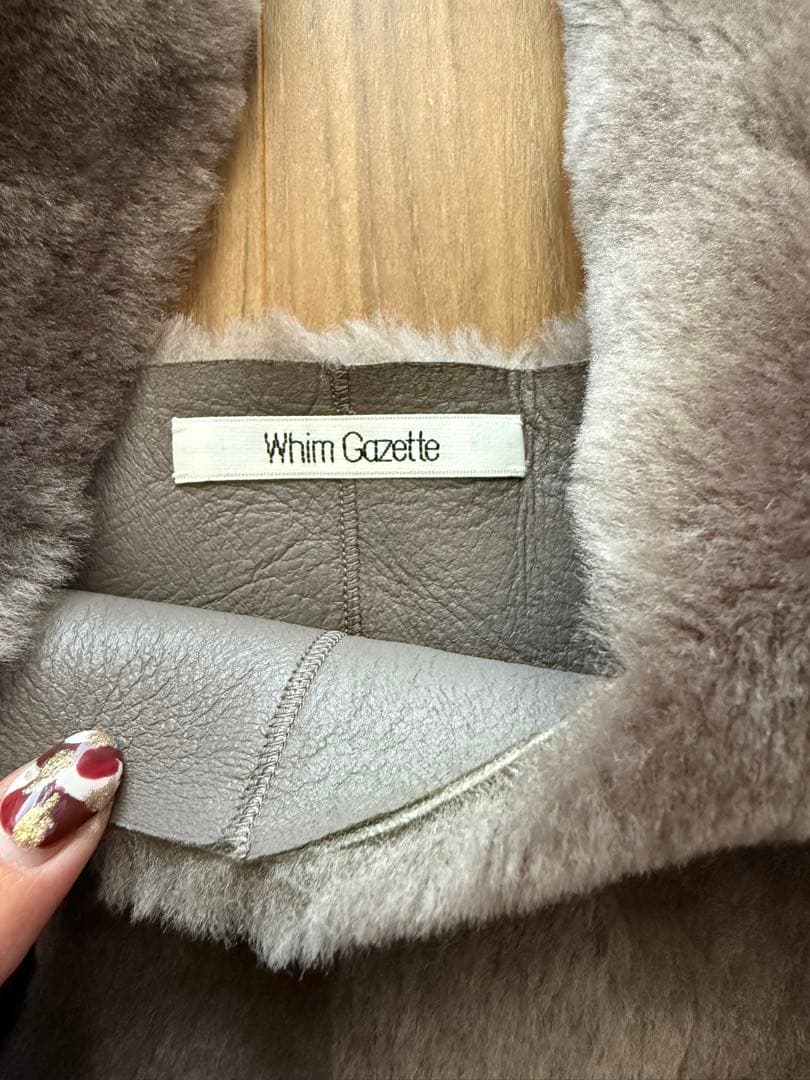 最終セール！Whim Gazette ウィムガゼット ムートンファーバッグ モカ