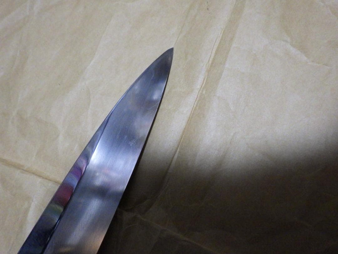 京都/有次★特製/柳刃刺身包丁刃渡尺0寸/白鋼★水牛柄・手研ぎ済み