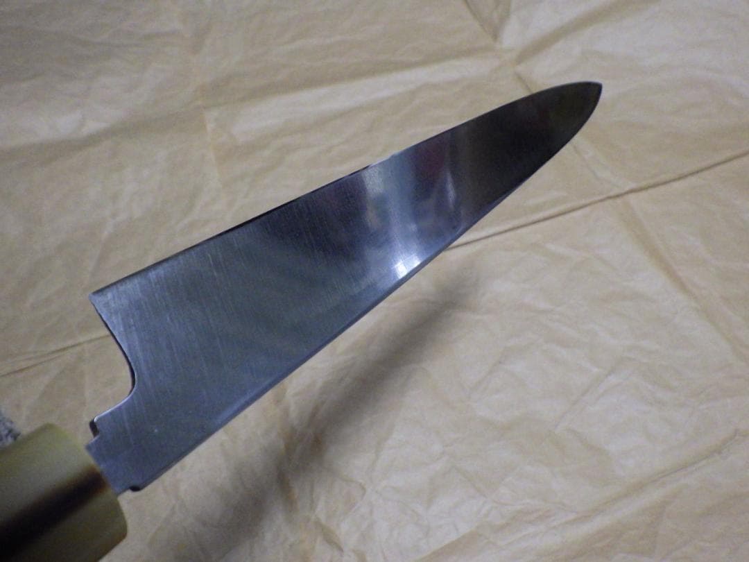 京都/有次★特製/柳刃刺身包丁刃渡尺0寸/白鋼★水牛柄・手研ぎ済み