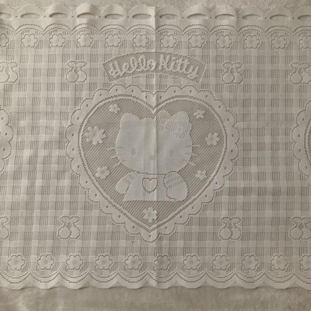 昭和レトロ　ハローキティ　レース　カフェカーテン50×120㎝