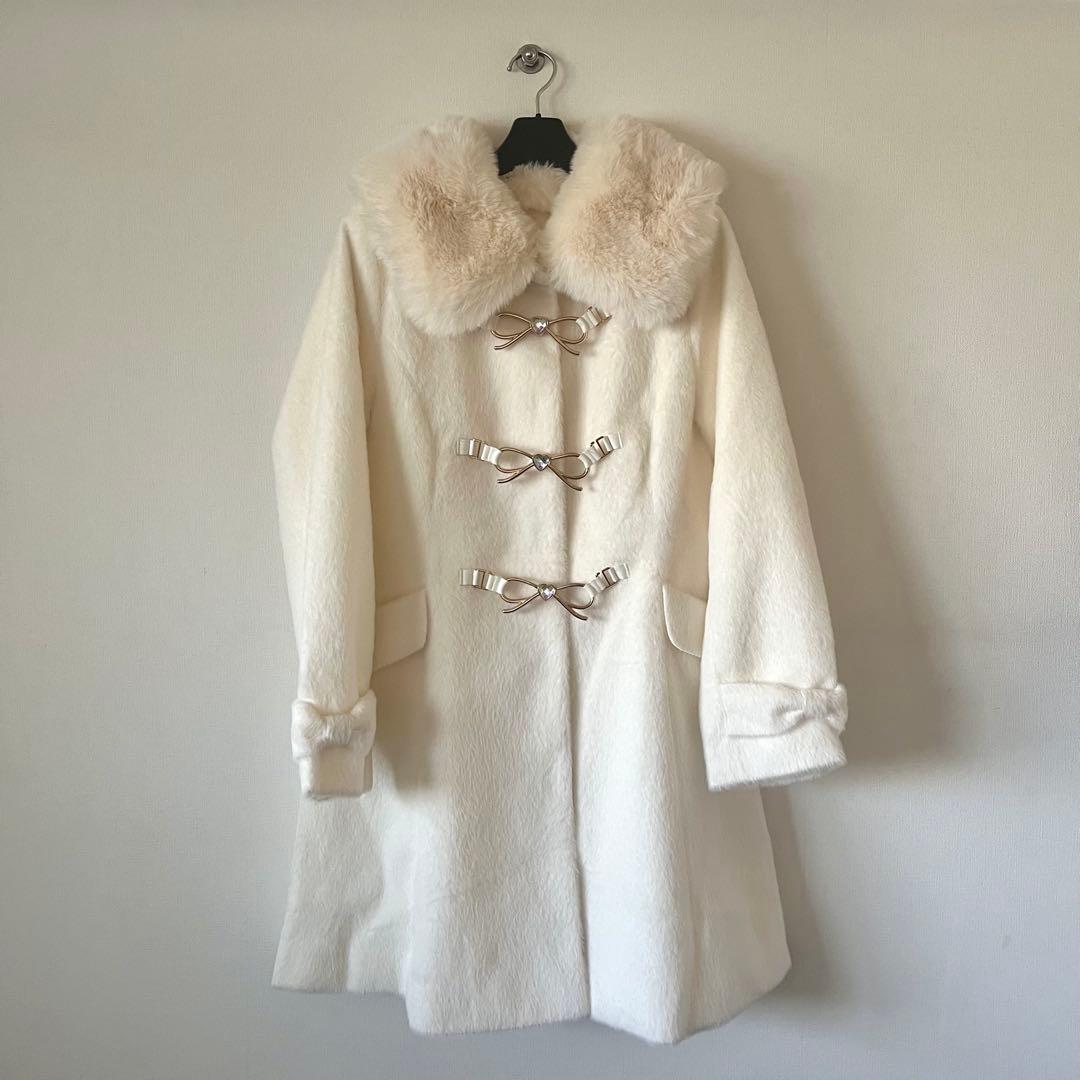 LIZLISA リボンビットコート ホワイト