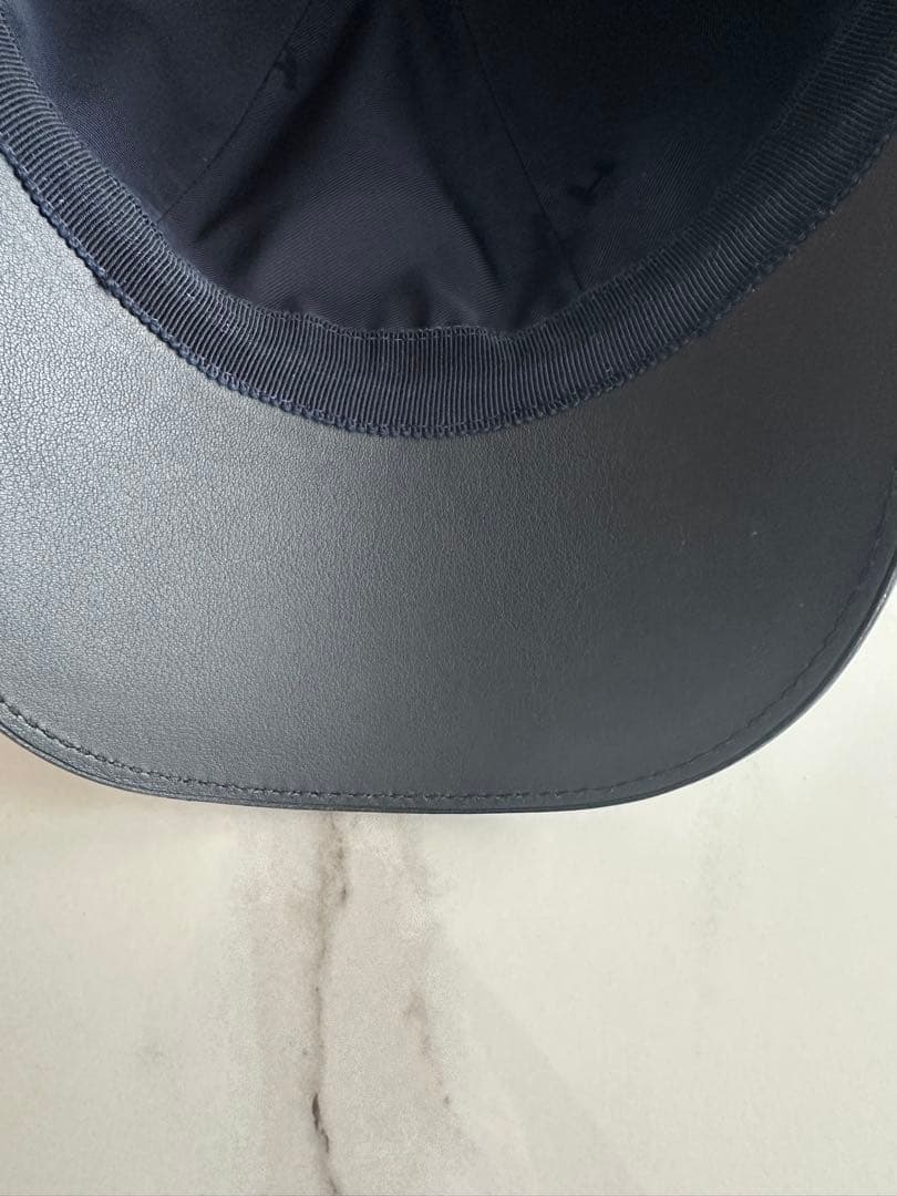 HERMES デニム レザー　キャップ 57