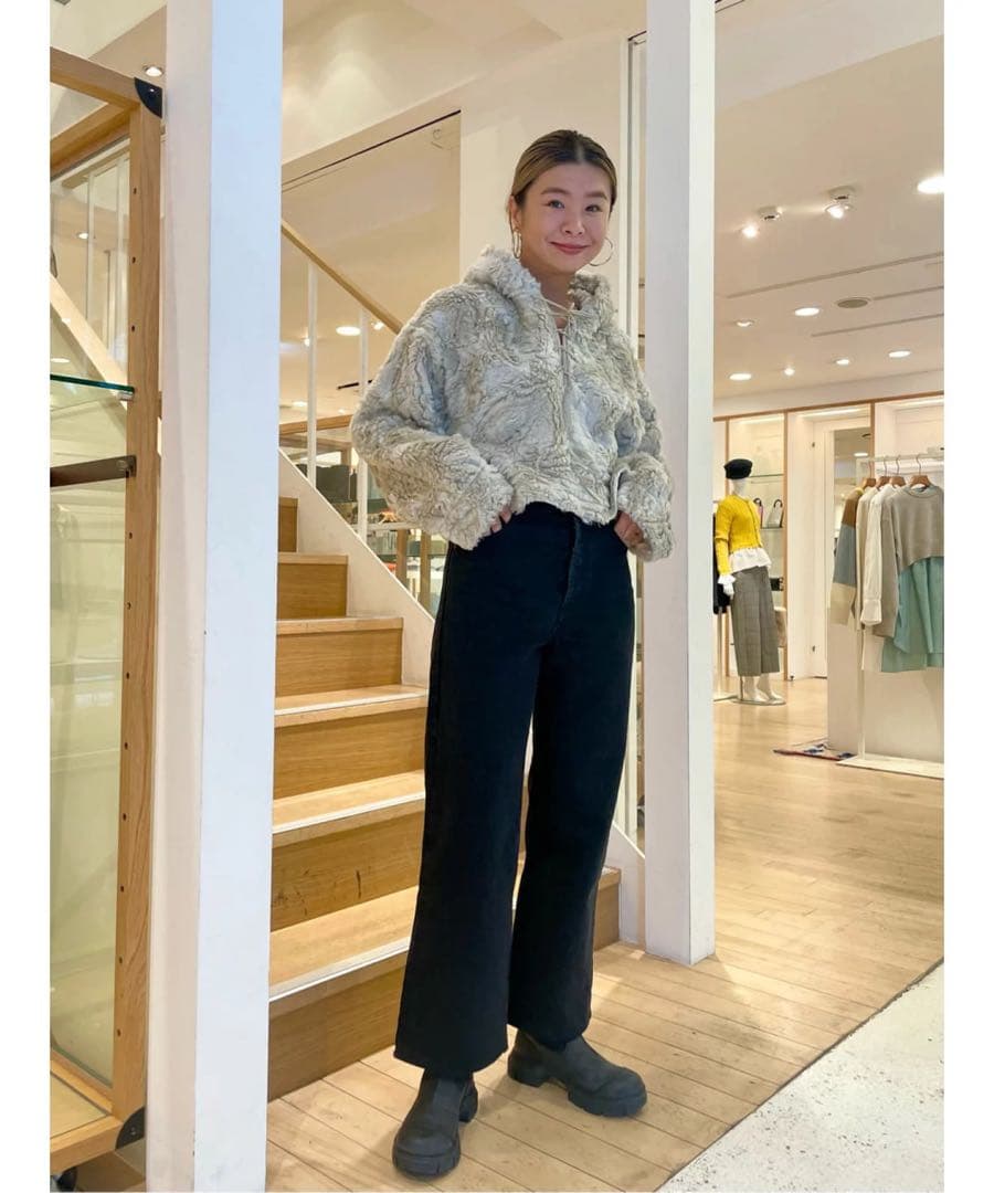 新品★ セミワイド デニムパンツ ブラック DESPRES ¥26400