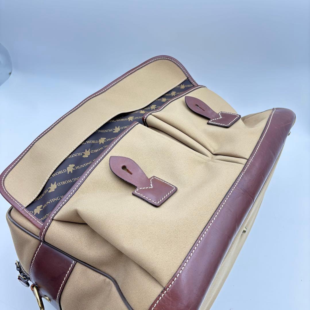 ハンティングワールド ボストンバッグ カーキ ブラウン 0712-S6503t