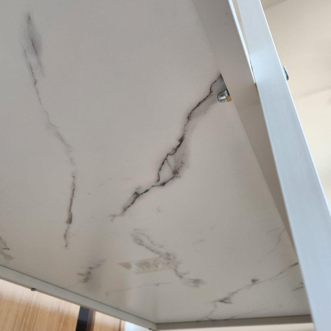 パソコンデスク 大理石模様