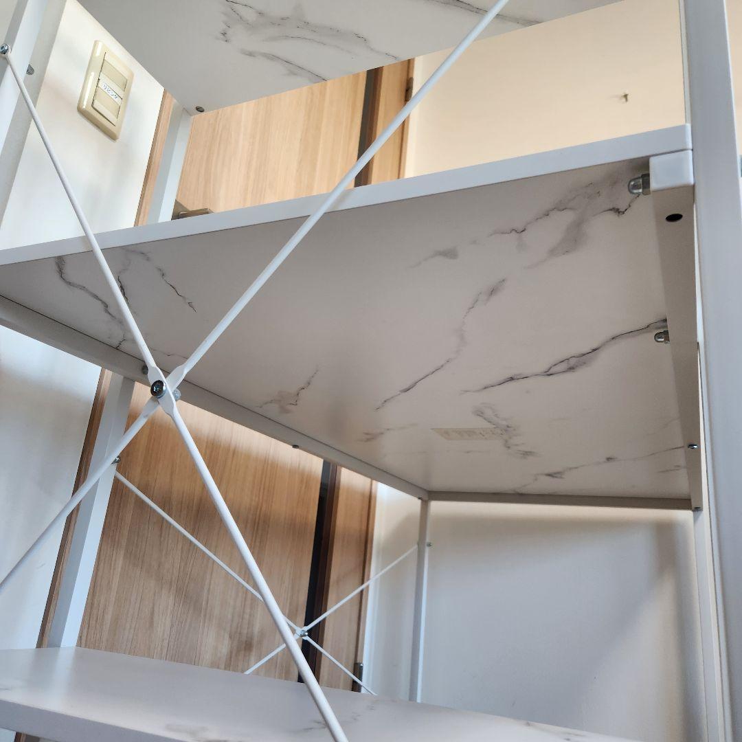 パソコンデスク 大理石模様