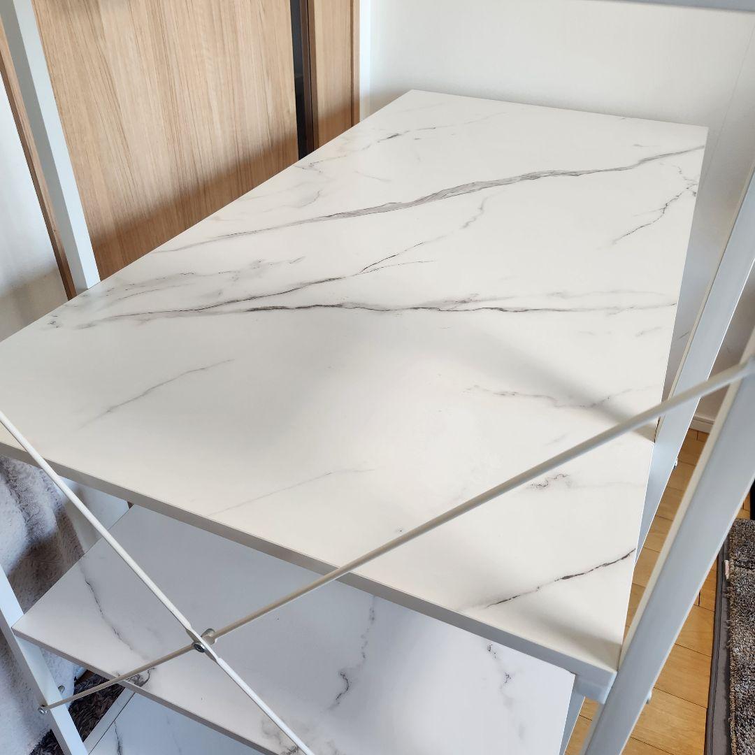 パソコンデスク 大理石模様