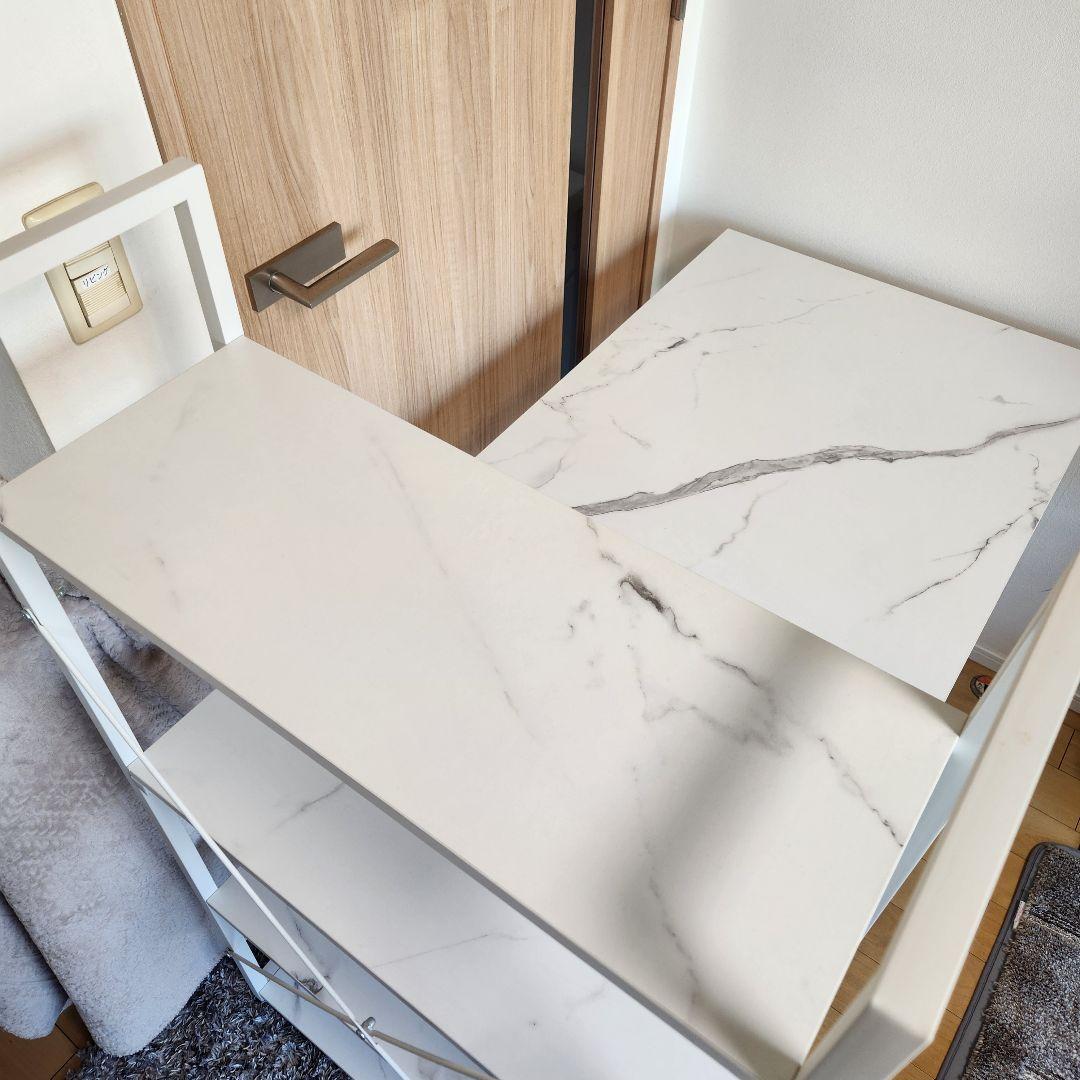 パソコンデスク 大理石模様