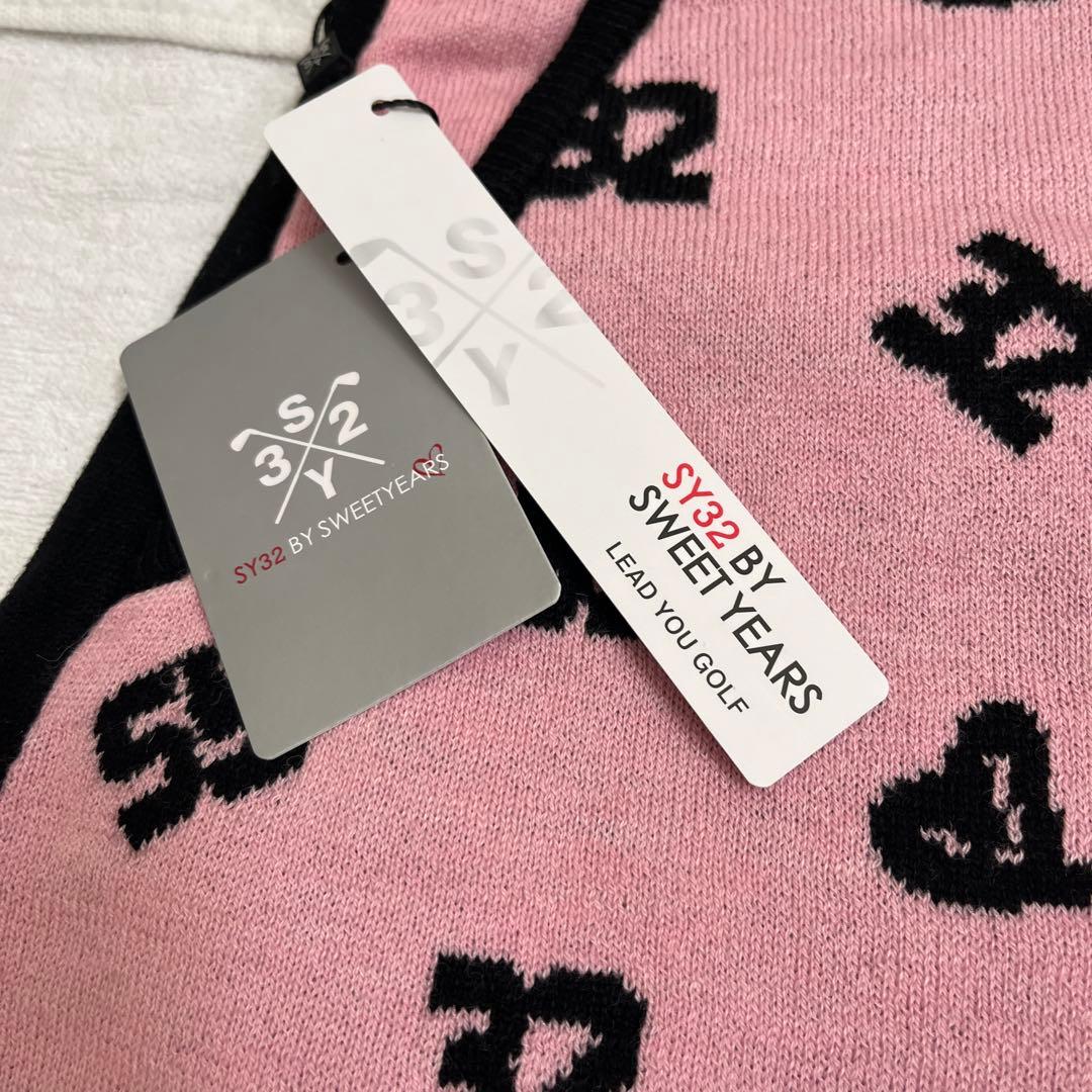 SY32 ニットスカート ピンク/黒