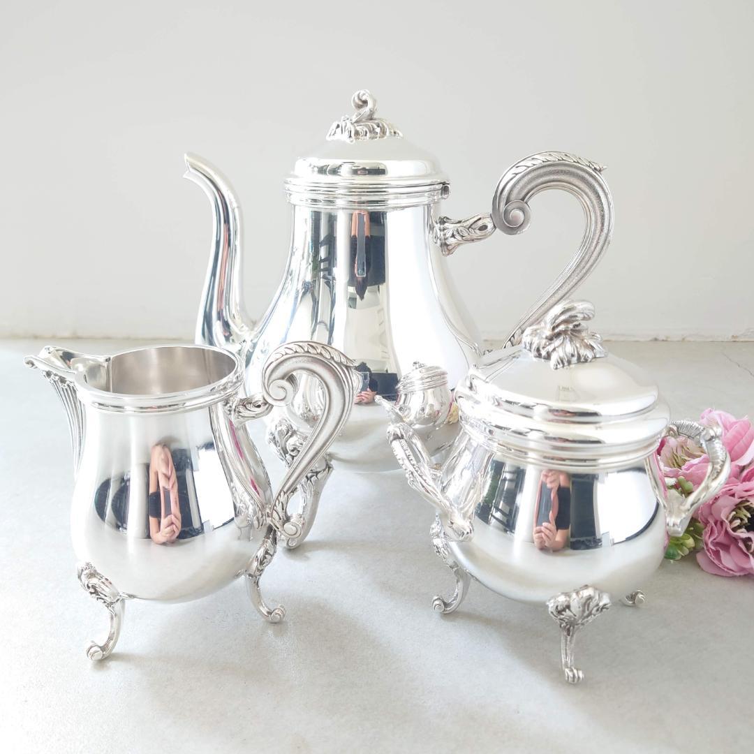 クリストフル マルリー ティー シュガー ミルク ポット 3点