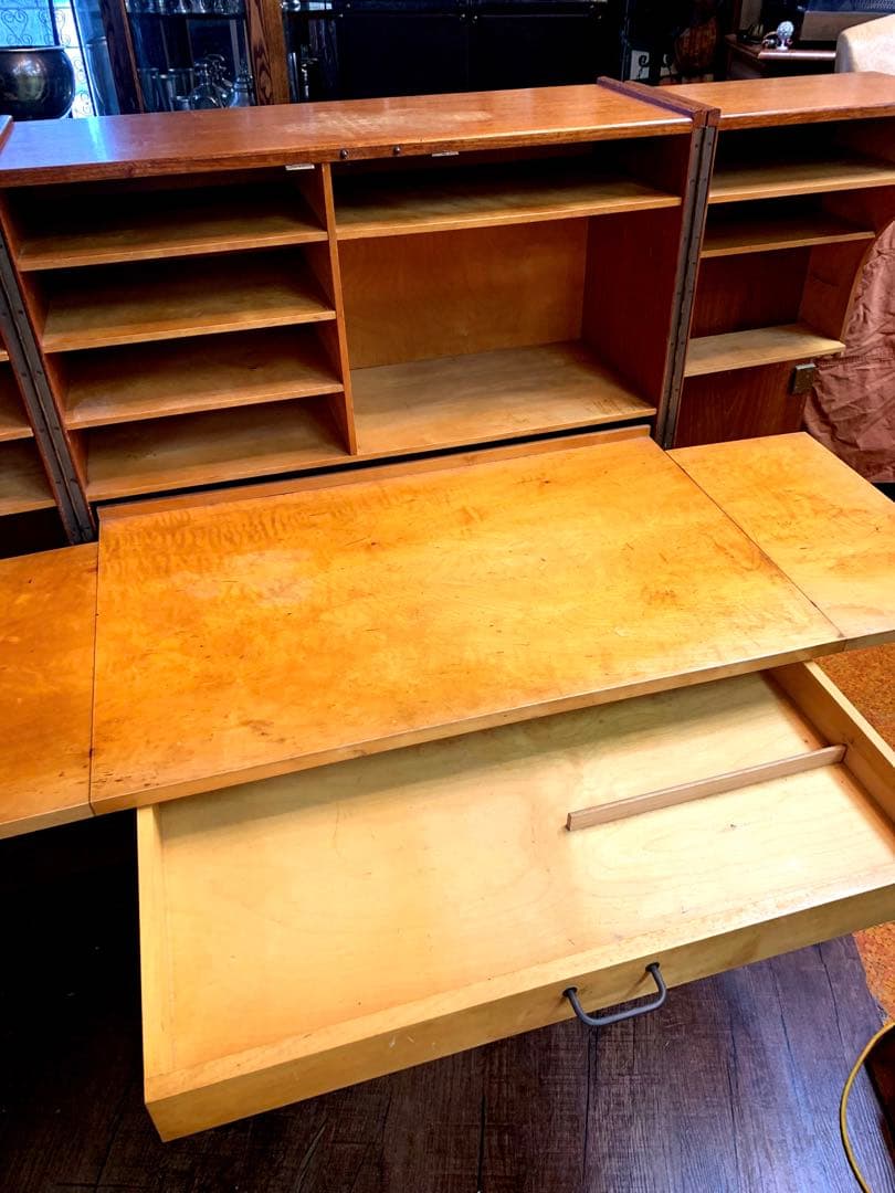 イギリス　ヴィンテージ　ホームオフィス　フォールディングデスク