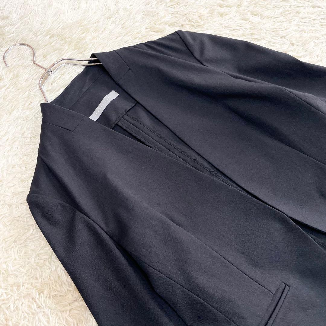 極美品 theory luxe ノーカラージャケット パンツスーツ セットアップ