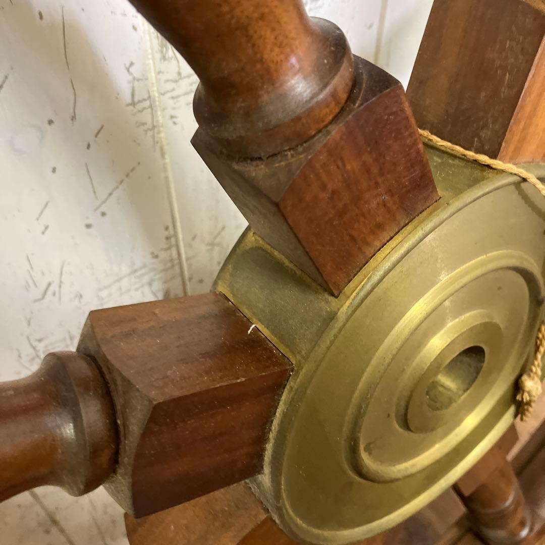 A-壁 木製 船の舵輪 8本ハンドル マリンインテリア 操舵輪 ラット ハンドル