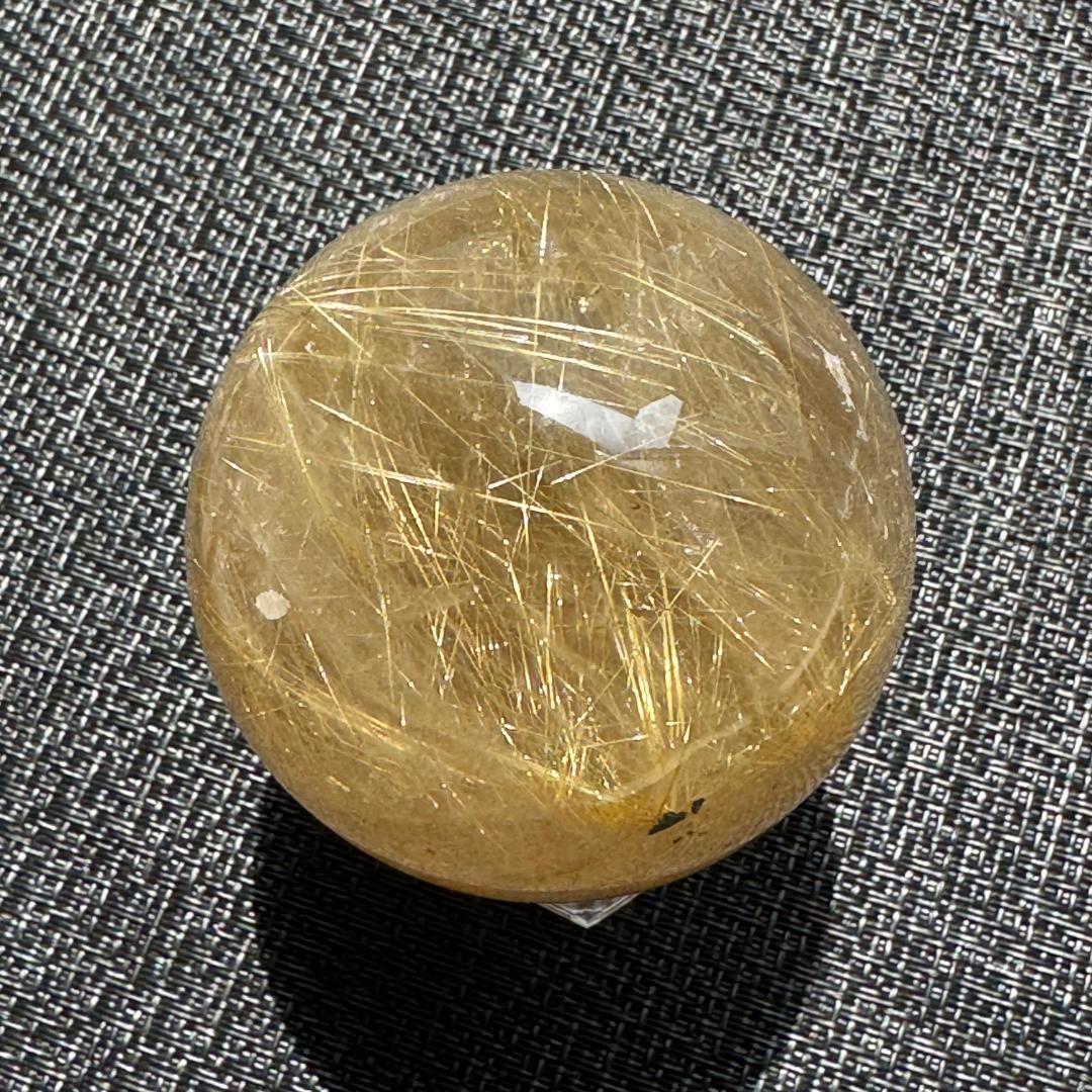 金運アップ◇ゴールドルチルクォーツ◇丸玉　約53.9㎜