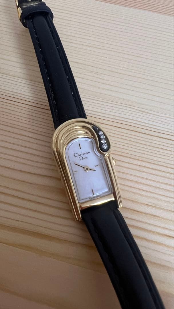 Christian Dior ヴィンテージ クォーツ腕時計 ダイヤモンド付