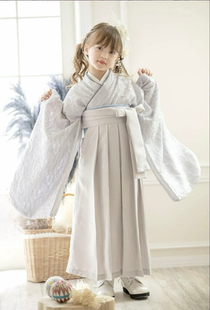 Catherine Cottage 袴 レースセット 120 《刹那》薄いグレー