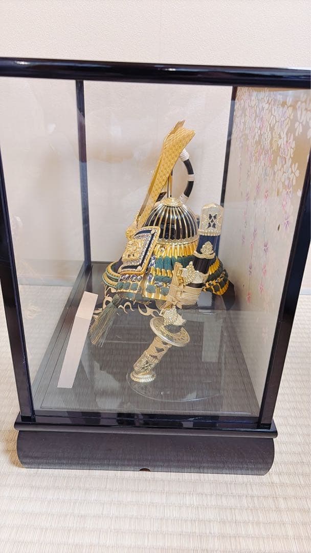 五月人形 兜飾り ガラスケース入り