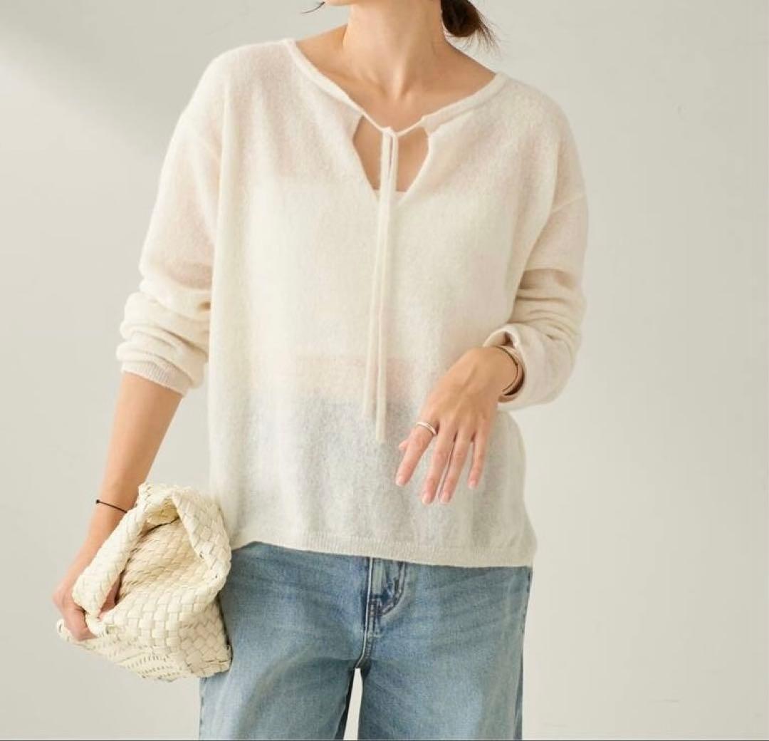 ［2025AW新品］Plage アルパカMix STRING ニット