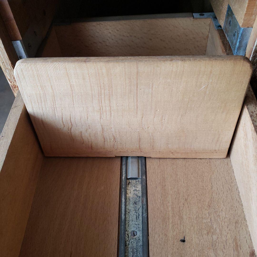 図書館家具　アンティーク　引き出し　古家具　木製　図書館カードケース　収納　無垢