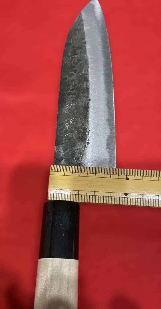 鉄砲又　三徳包丁 水牛桂柄