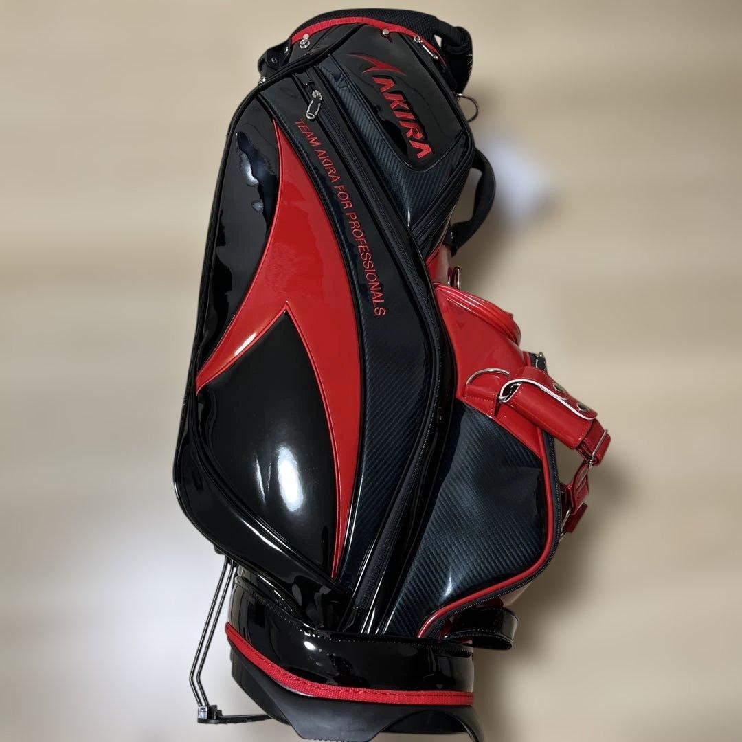 AKIRA キャディバッグ 黒/赤