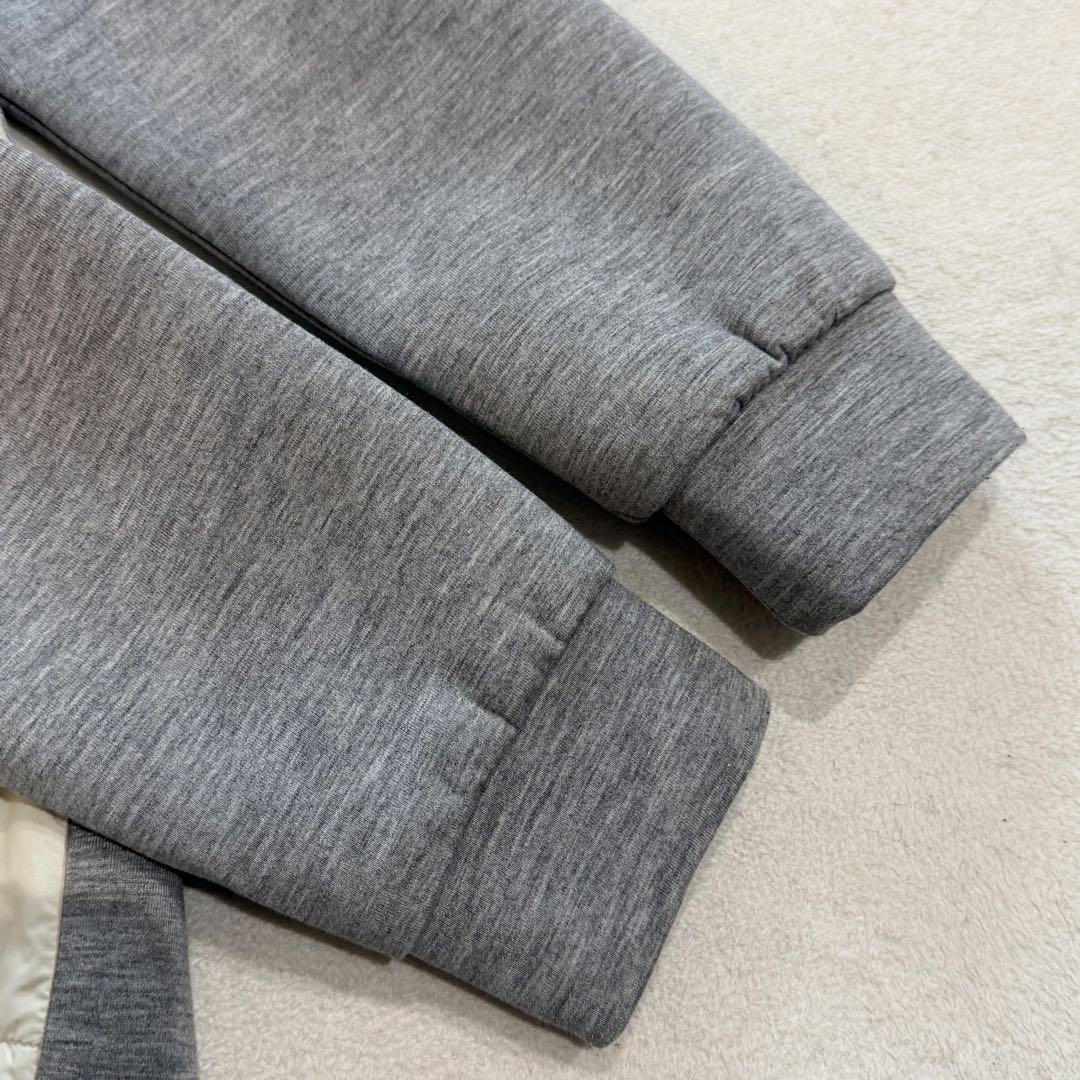 パーリーゲイツ　中綿ロングパーカー　蓄熱裏地　グレー×オフホワイト　ゴルフ