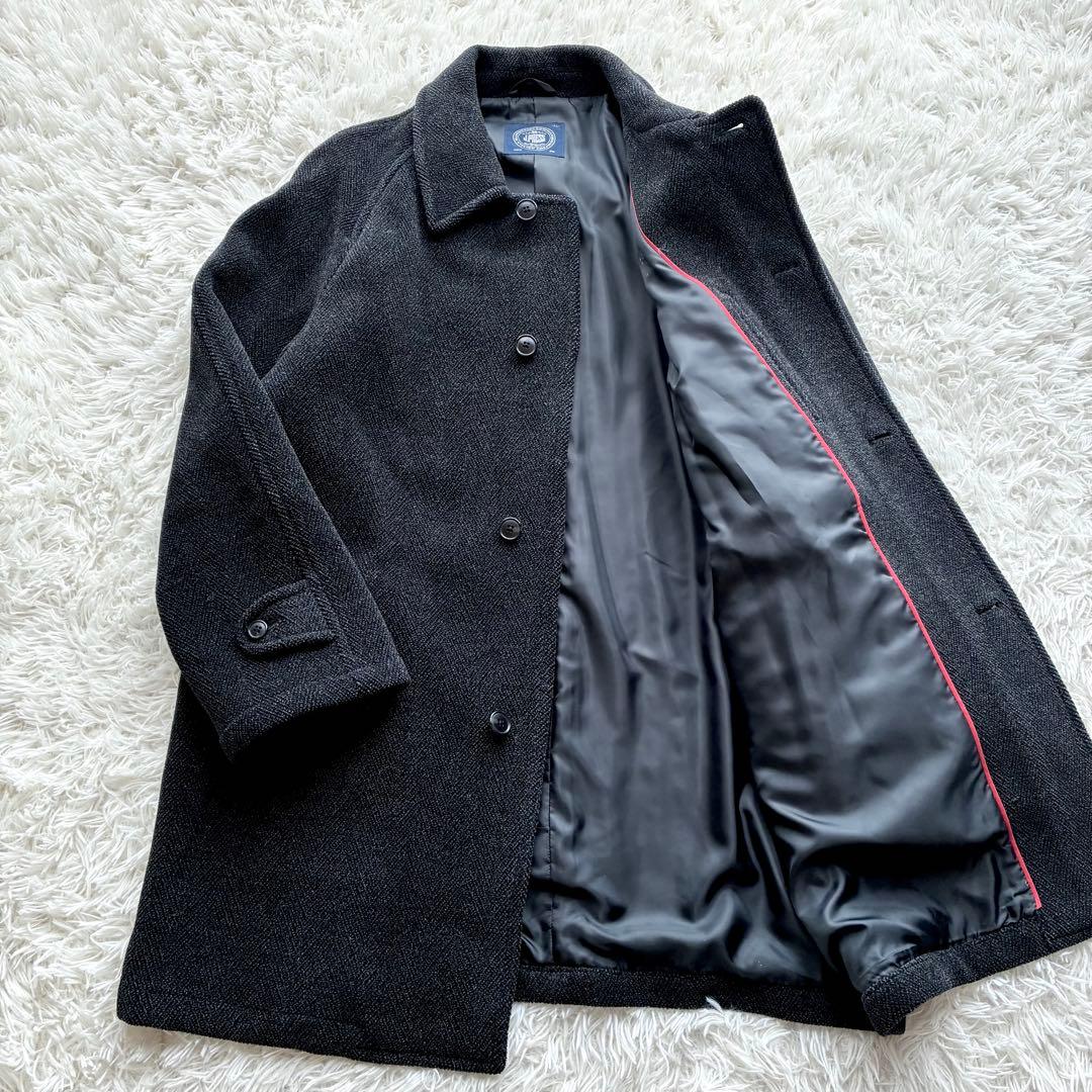 【美品✨XL】J.PRESS ステンカラー コート ヘリンボーン グレー