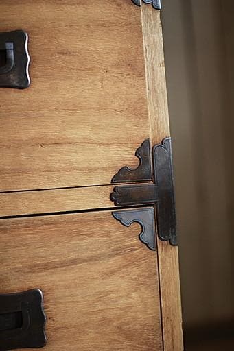 丸金具　時代箪笥3段　タンス