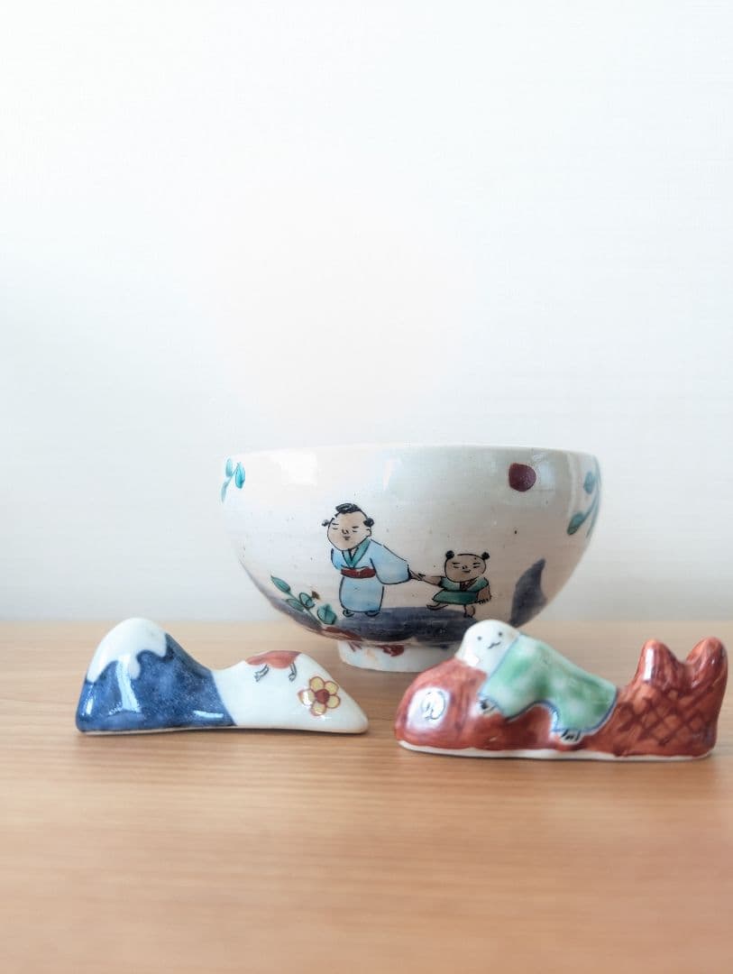松浦ナオコ　茶碗と箸置きセット