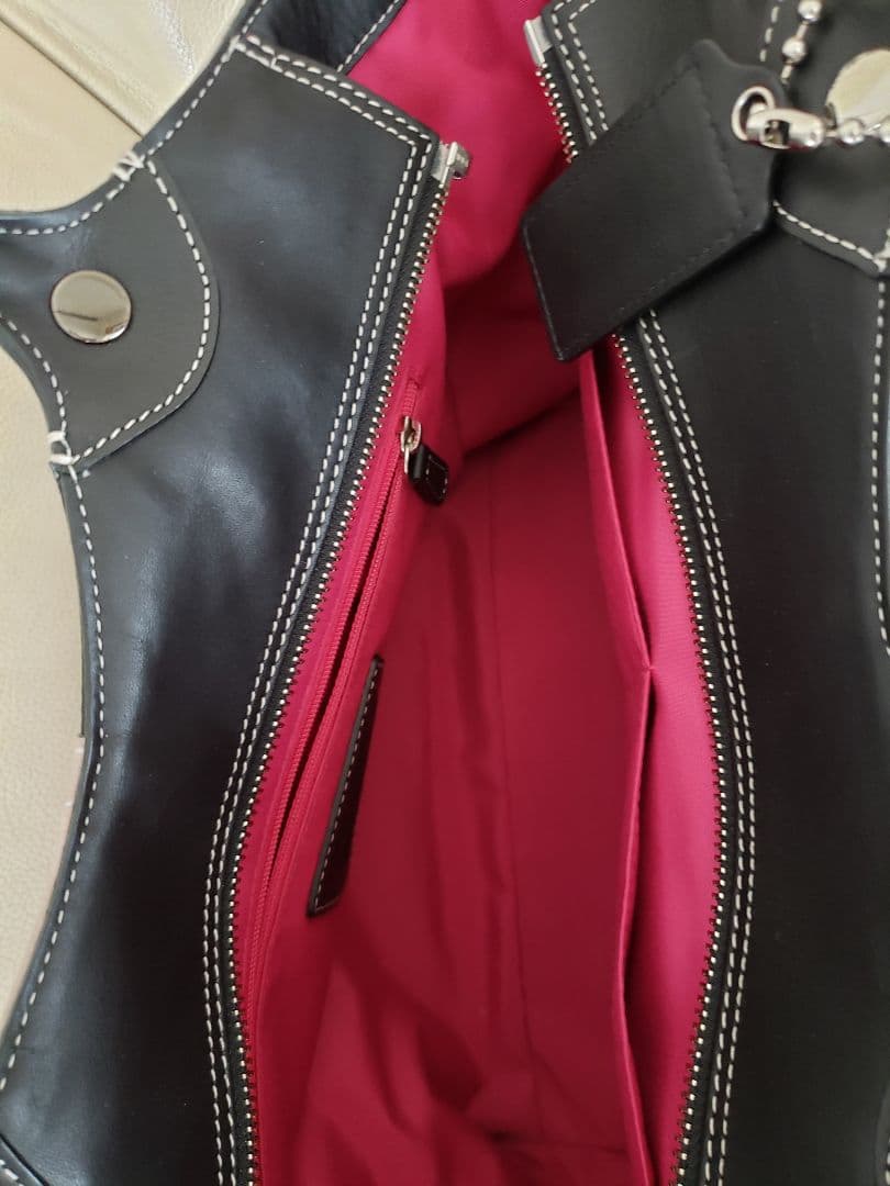 コーチ　トートバッグ　パッチワーク　黒