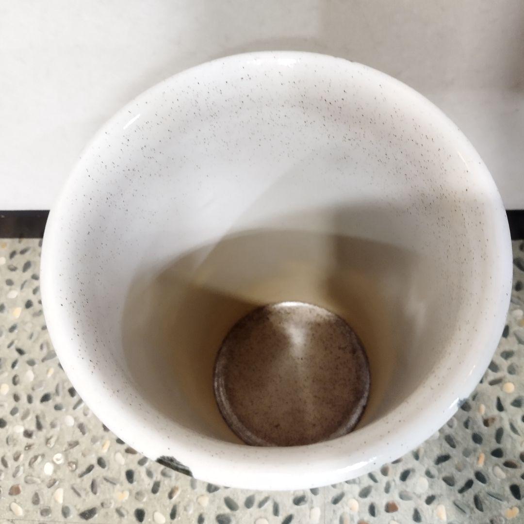 値下げ【新品・未使用】傘立て　藍十草模様　へちもん　信楽焼　インテリア　鉢カバー