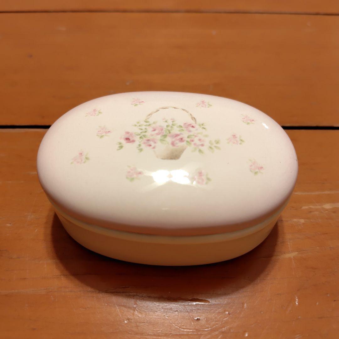 お値下げ　非売品　レア　イマン ローズバスケット　ホーローオーバルケース