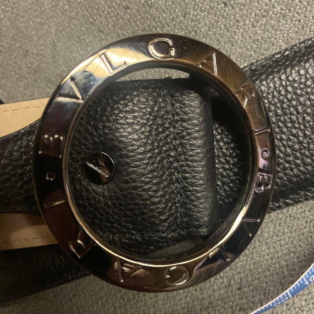 BVLGARI レザー ベルト サイズ44 ブラック