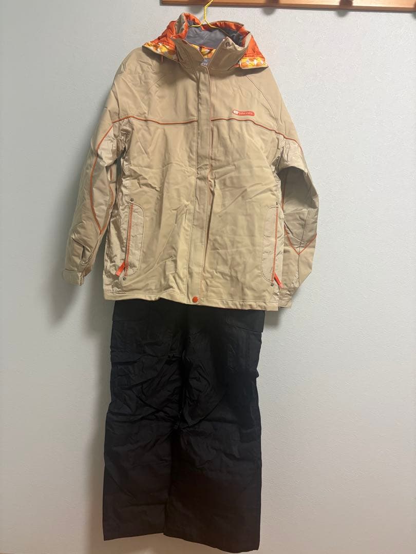 スキーウェア ベージュ/グレー　サイズO