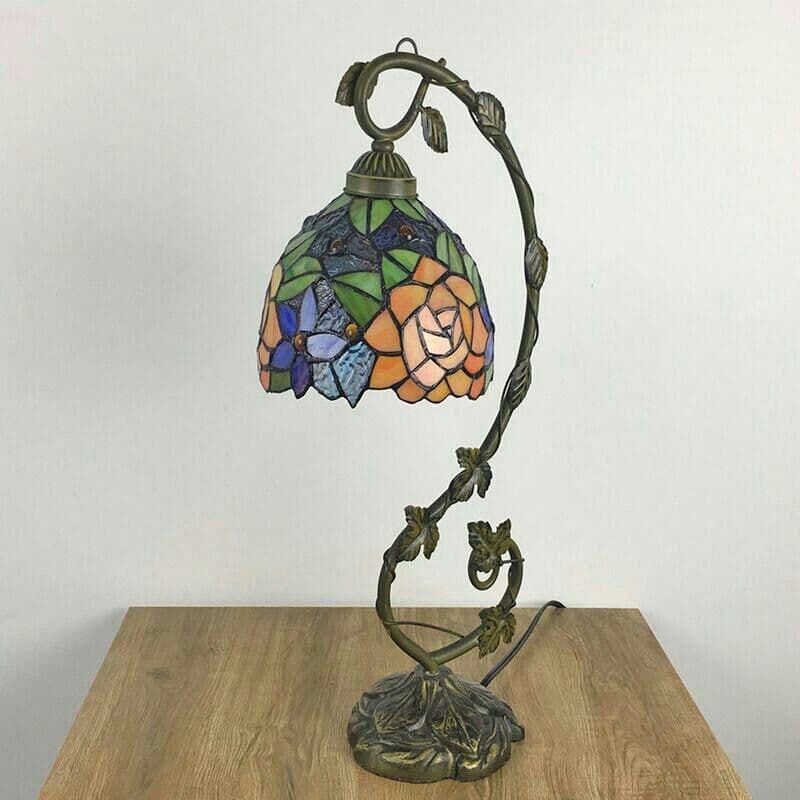 ティファニースタイルテーブルランプ電気スタンドガラスランプ\r シャンデリア菊3