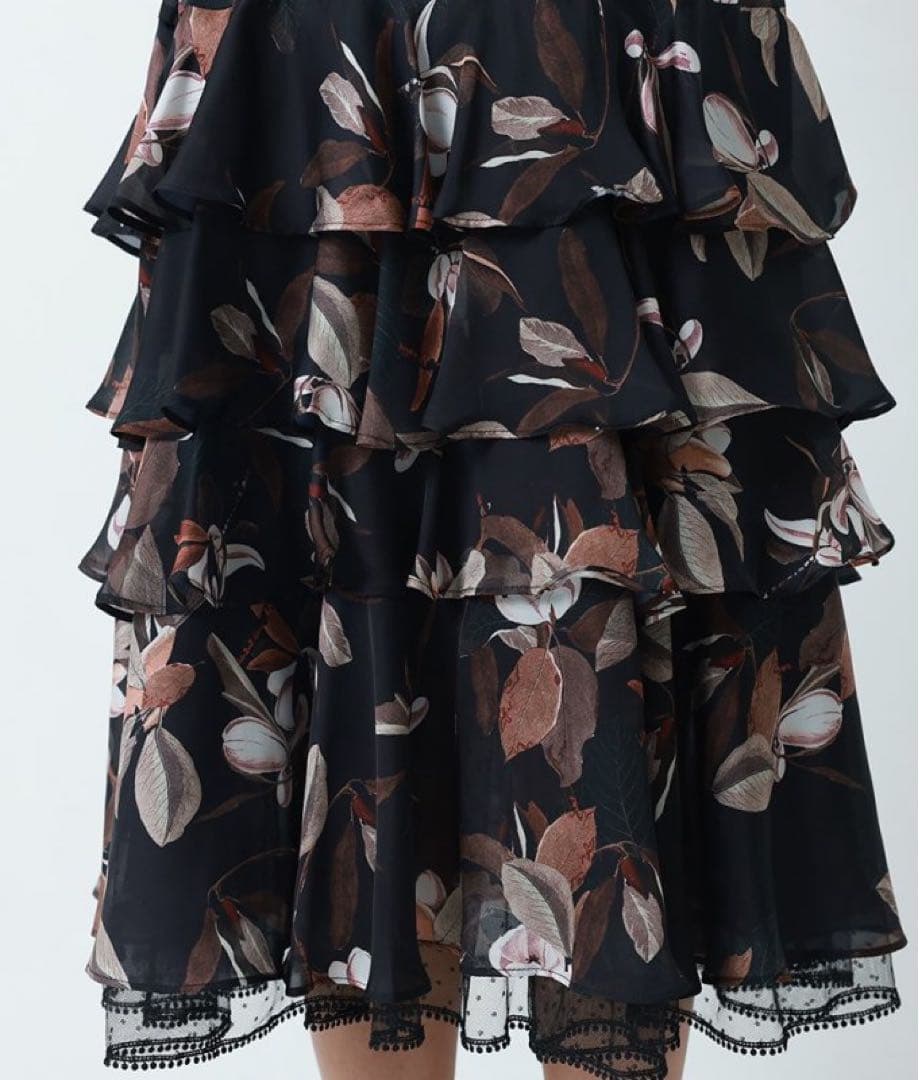 ERUKEI フラワープリント フリルドレス最終値下げ