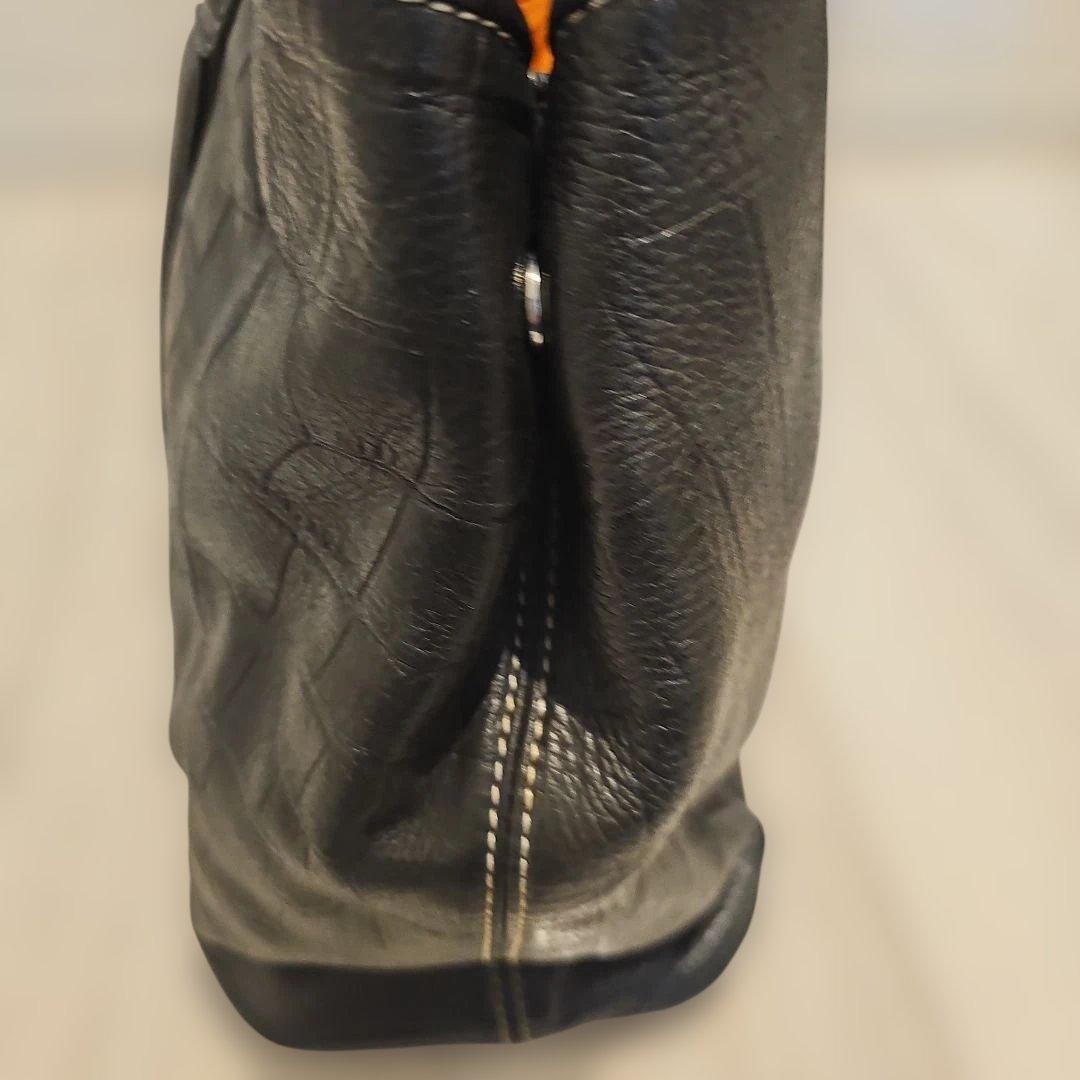 BARNEYS NEWYORK ブラックレザー トートバッグ