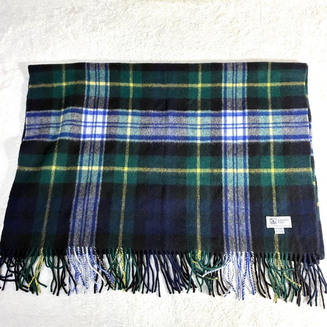 ジョンストンズ カシミヤ100％ 大判ストール スカーフ五明祐子・辺見えみり愛用