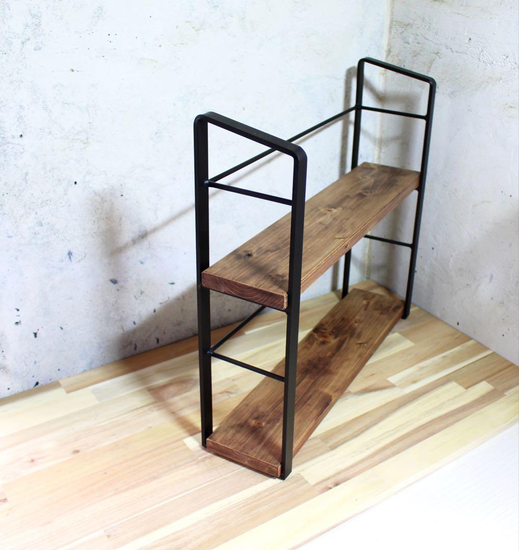 アイアン2段ブックスタンド、本棚