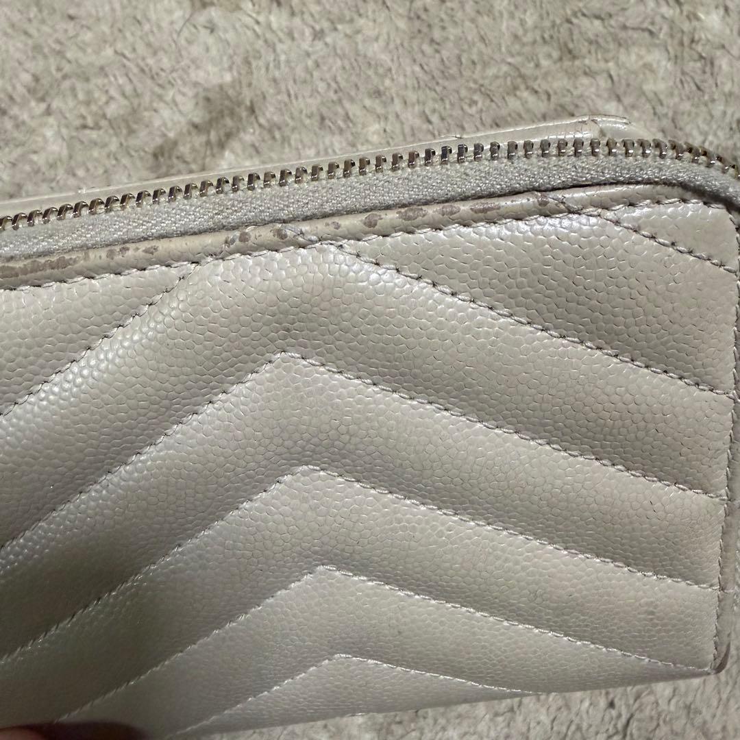 サンローラン　財布　SAINT LAURENT ベージュ　二つ折り財布