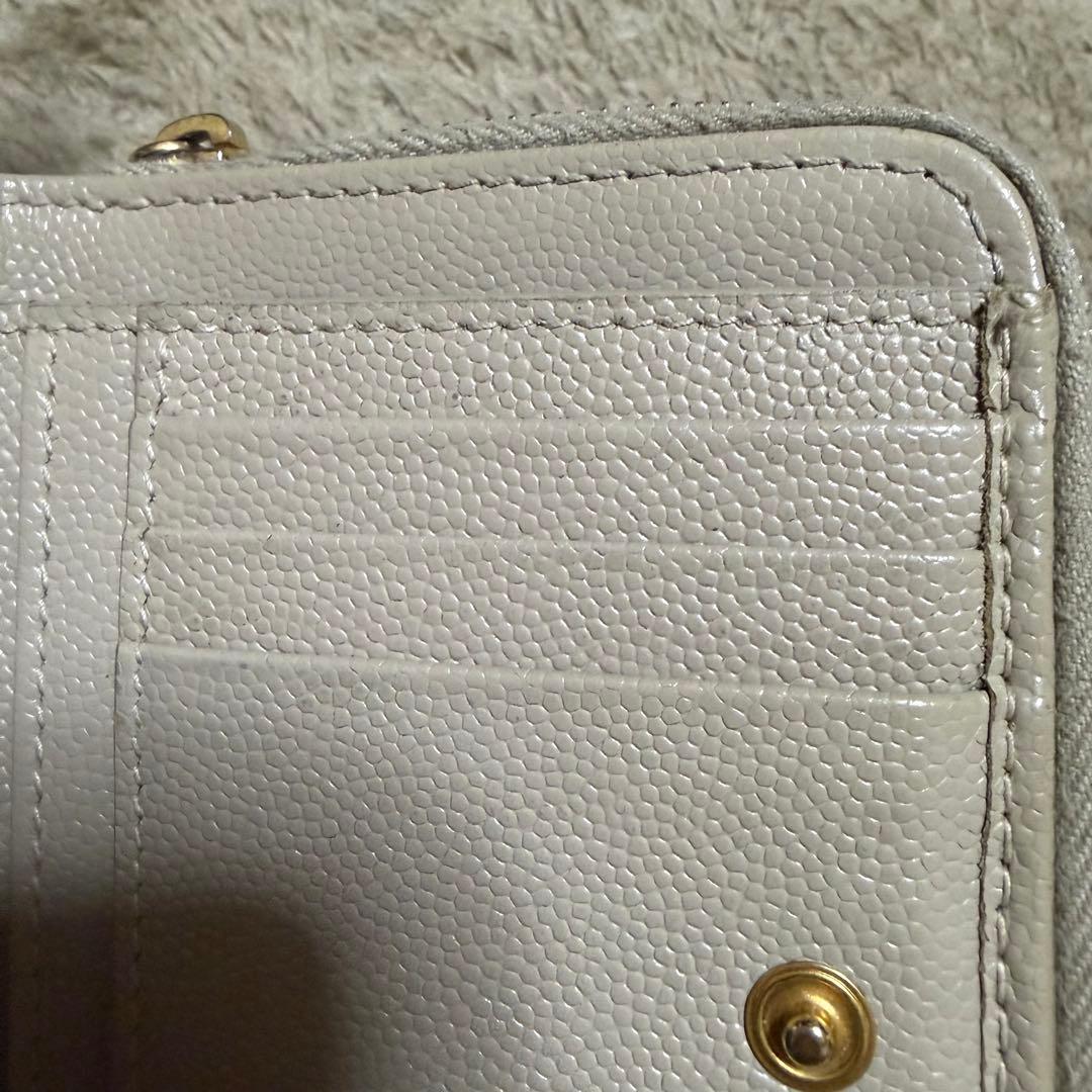 サンローラン　財布　SAINT LAURENT ベージュ　二つ折り財布