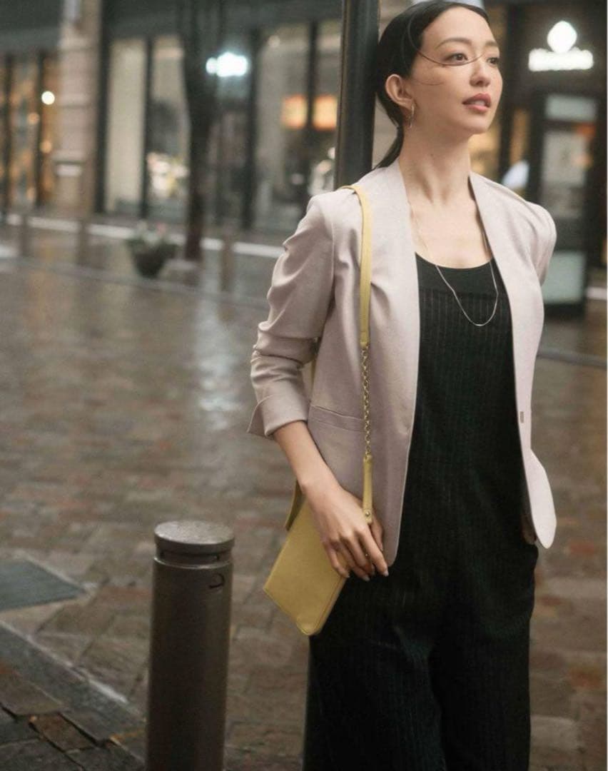 23区【CLASSY.6月号掲載/洗える】リネンレーヨンストレッチ サロペット