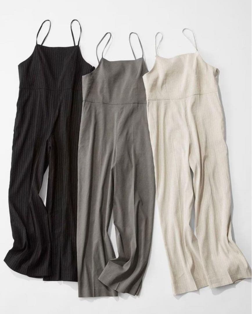 23区【CLASSY.6月号掲載/洗える】リネンレーヨンストレッチ サロペット