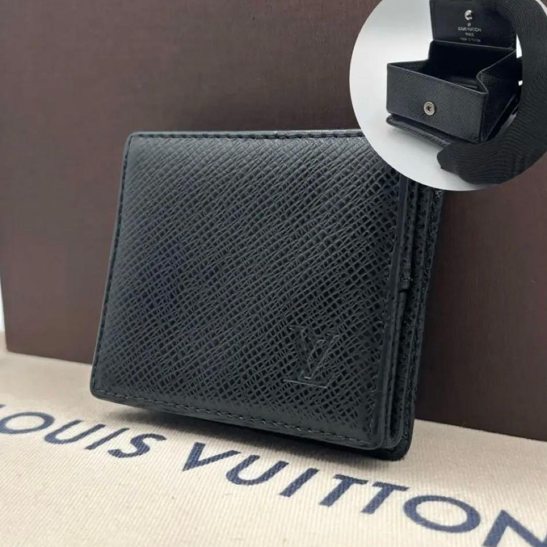 極美品　ルイヴィトン　ボワット　タイガ　ケース　黒 メンズ　レディース