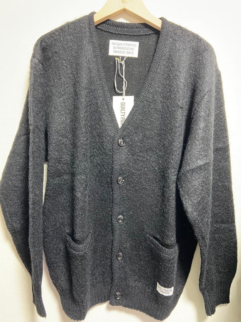 新品★ワコマリア　wackomaria モヘアニットカーディガン　ブラック　黒