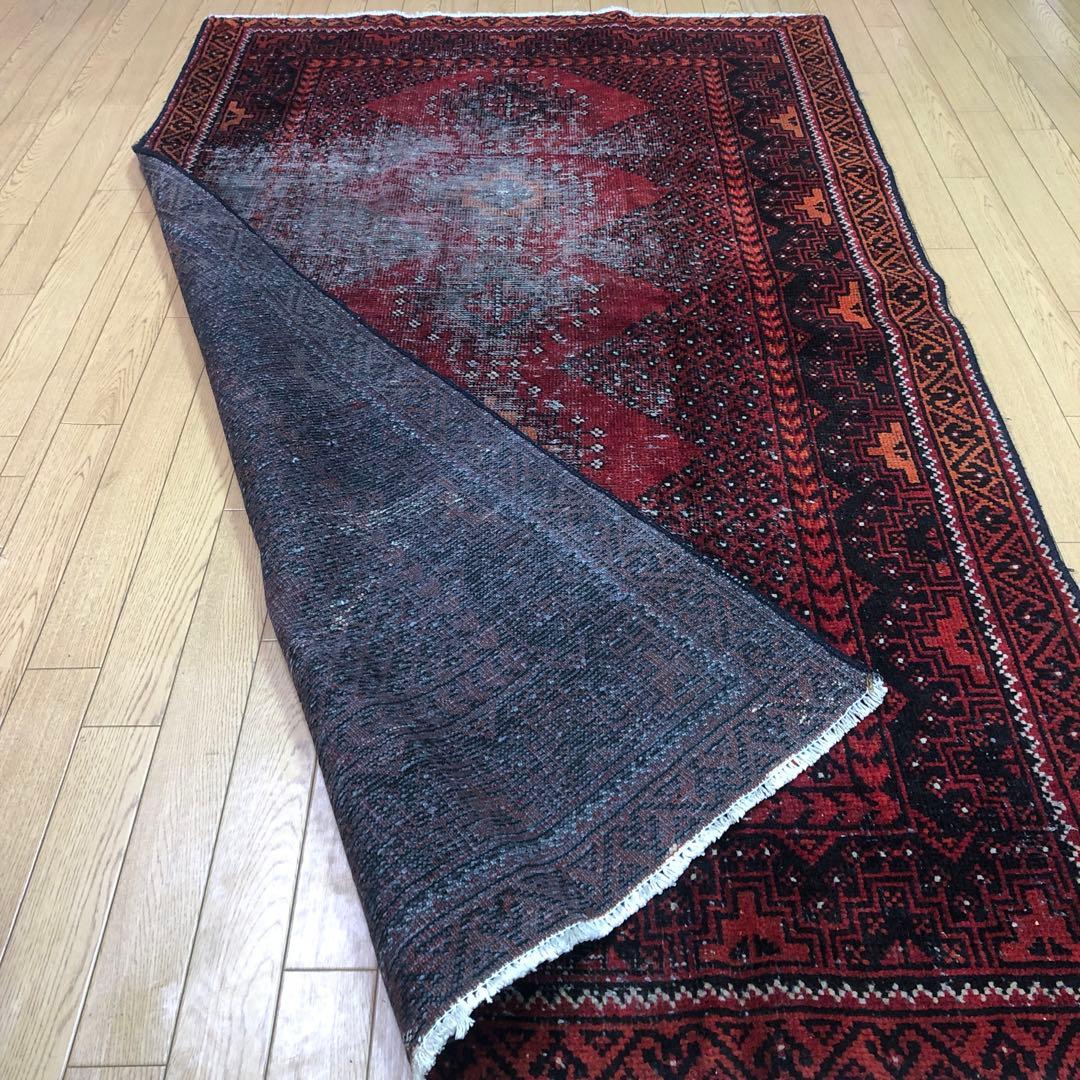 ペルシャ絨毯 ペルシャヴィンテージラグ 207x123 手織り オールド