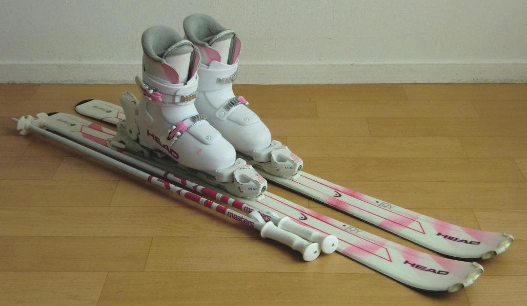 ■■送料無料■HEAD■子供用スキー4点セット■板117/靴22.5■WAX済■