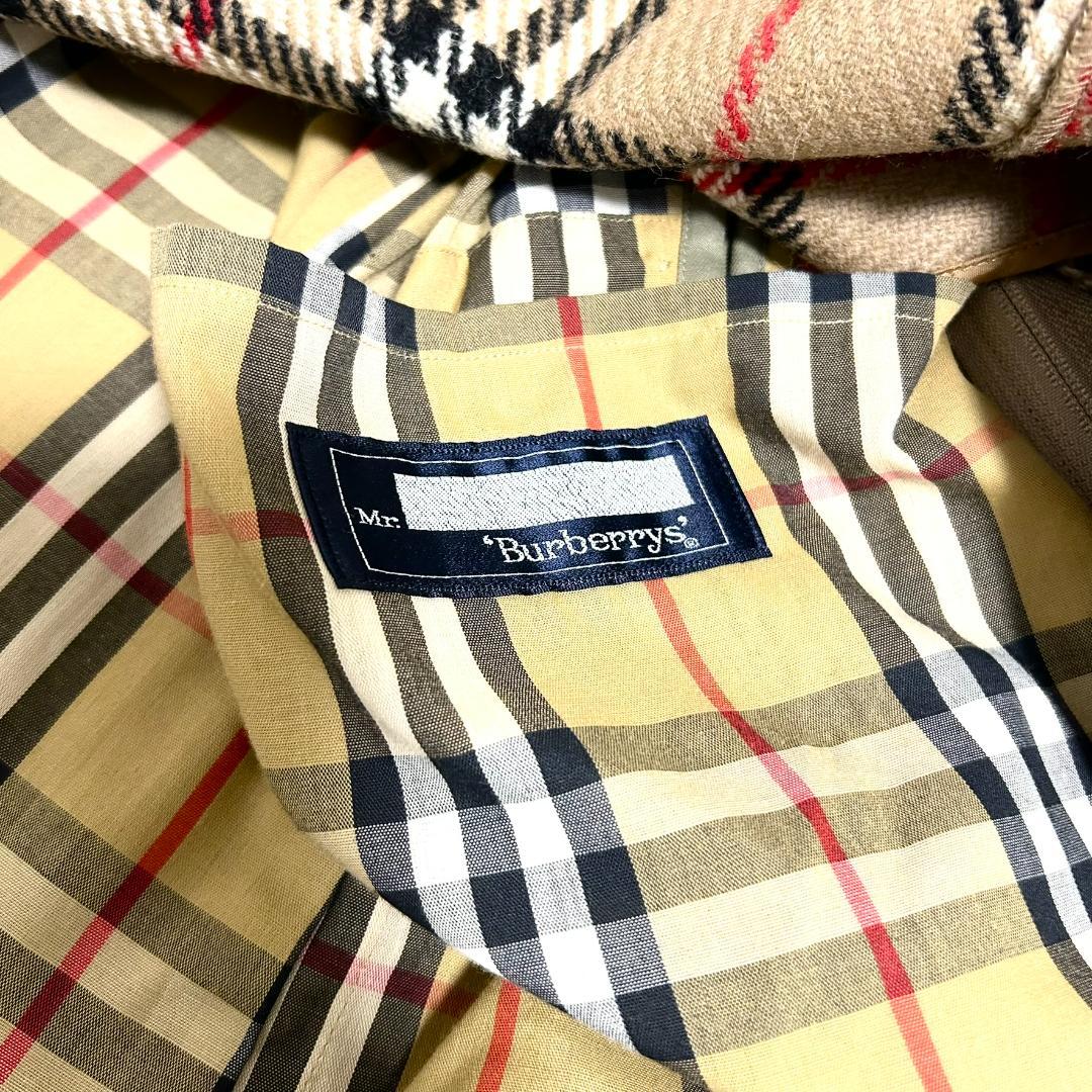 美品　バーバリー　ノバチェック　ステンカラーコート　インナー付き　M