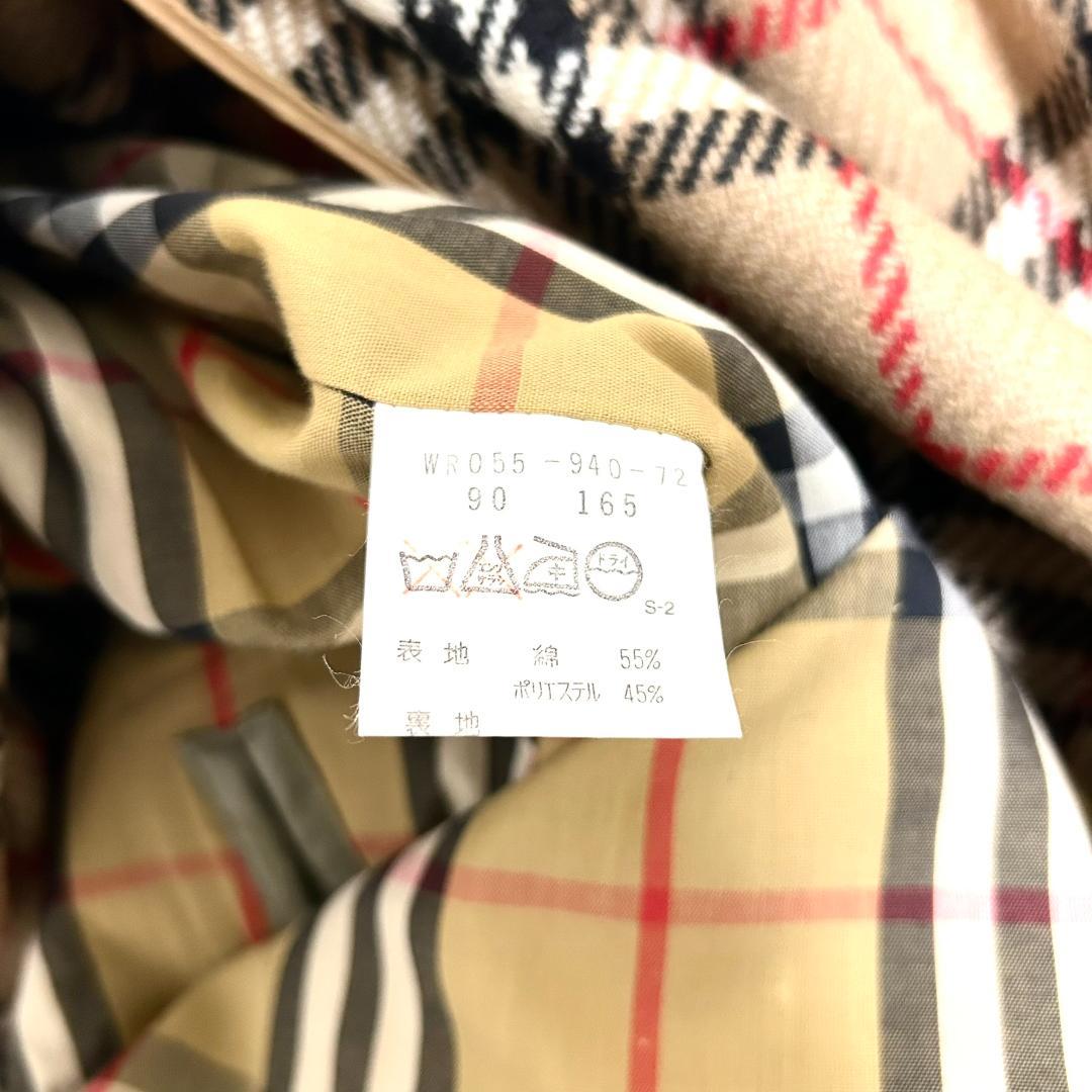 美品　バーバリー　ノバチェック　ステンカラーコート　インナー付き　M