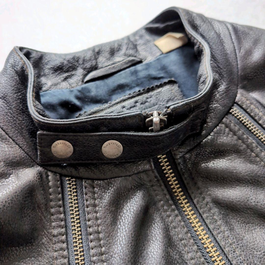 ティンバーランド シングルライダース ハの字 牛革 XL ブラック